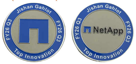 FY26 Q3 Top Innovation Award certificate presented to Jishan Gahlot